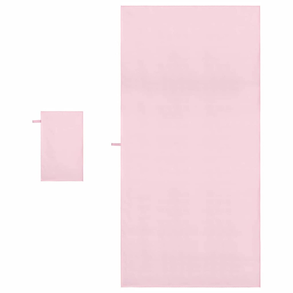 Produktbild för Sporthandduk Set 2 pcs Rosa tyg