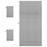 Produktbild för Sporthandduk Set 3 pcs Mörkgrå Polyester och polyamid