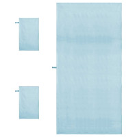 Produktbild för Sporthandduk Set 3 pcs Blå Polyester och polyamid