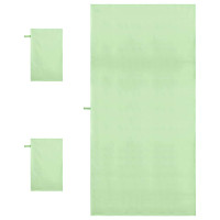 Produktbild för Sporthandduk Set 3 pcs Grön Polyester och polyamid