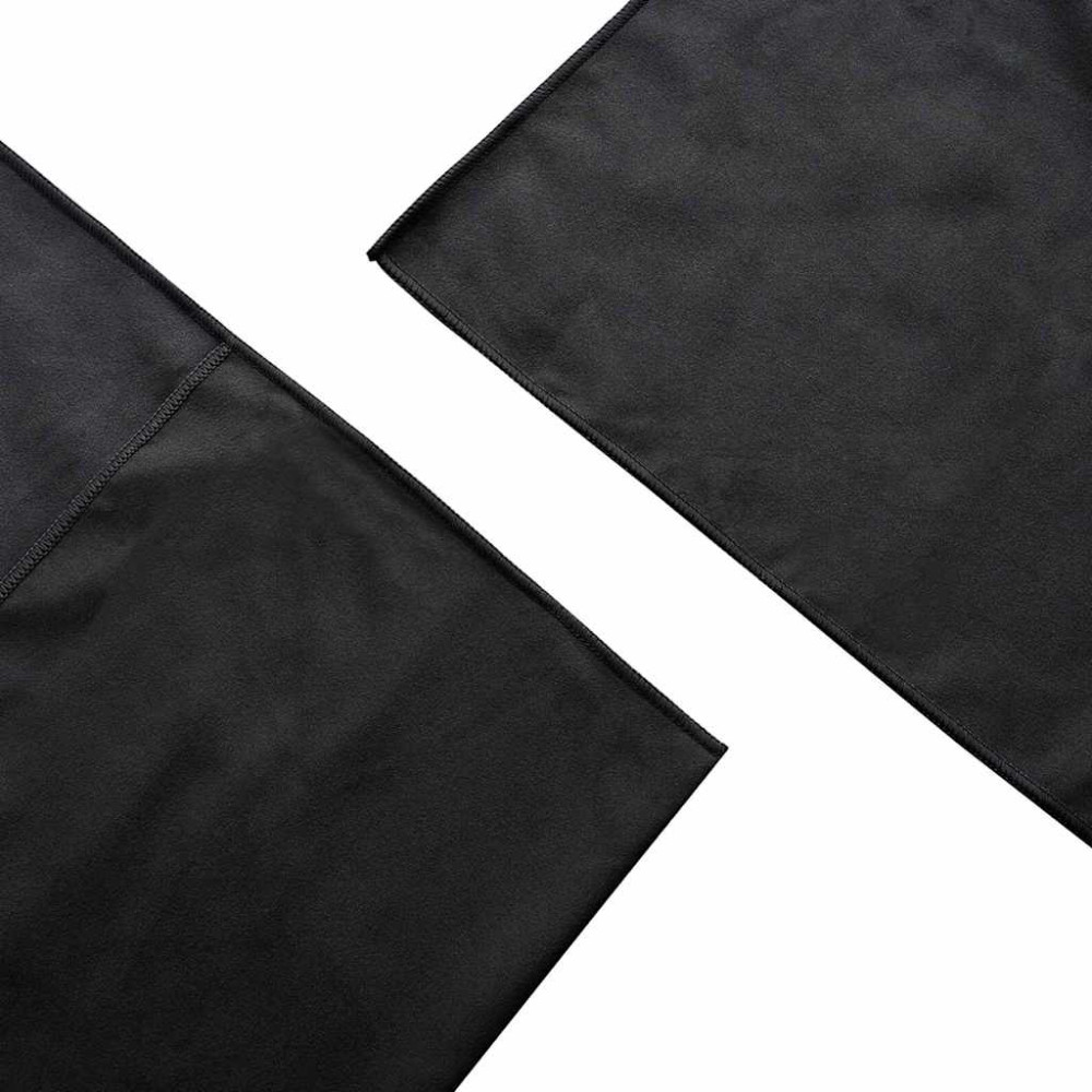 Produktbild för Utomhus Stols Handdukar 2 pcs Svart 130 x 60 cm