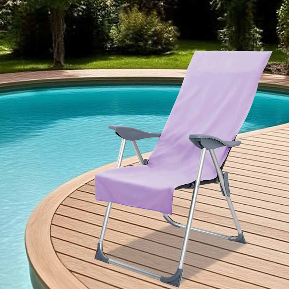 Produktbild för Utomhus Stols Handdukar 2 pcs Lila 130 x 60 cm