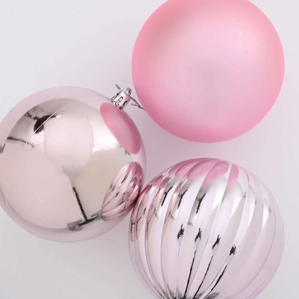 Produktbild för Julfirande Kulset XL 9 st Rosa Plast