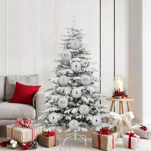 vidaXL Julgirland Set XL 9 pcs Silver Plast - Osorterat