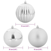 Produktbild för Julgirland Set XL 9 st Silver Plast
