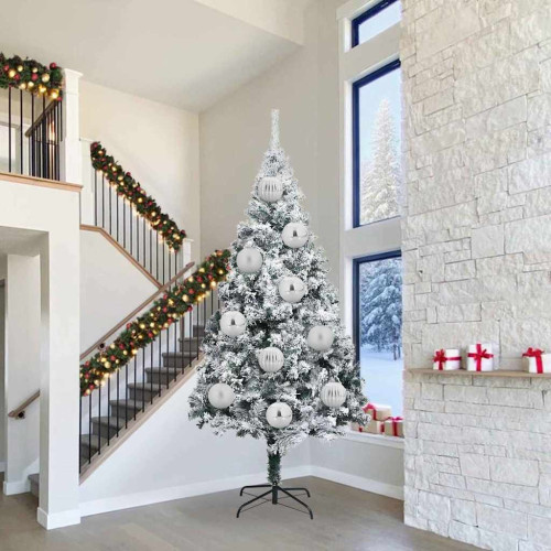vidaXL Julgransprydnad Set XXL 3 st Silver Plast