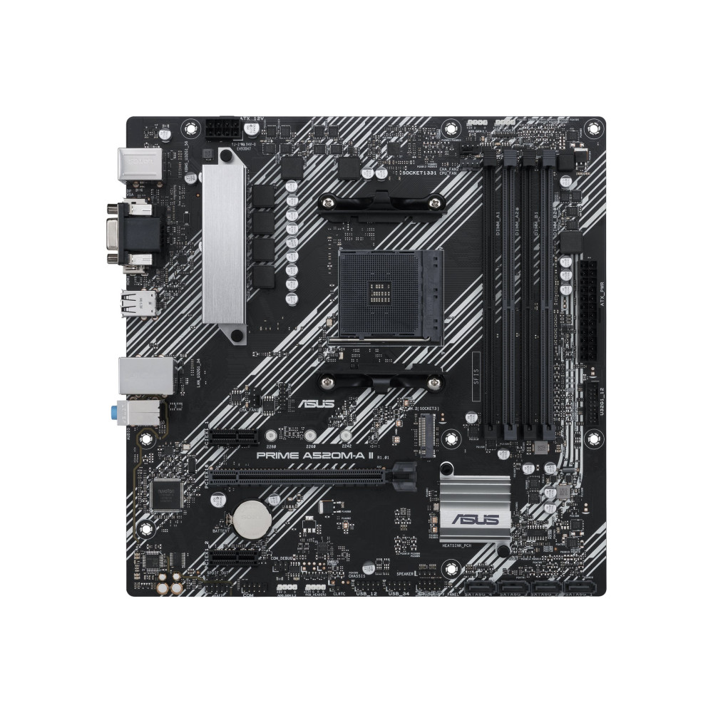 Produktbild för ASUS PRIME A520M-A II/CSM - moderkort - micro ATX - Socket AM4 - AMD A520