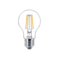 Produktbild för Philips - LED-glödlampa med filament - form: A60 - klar finish - E27 - 4.3 W - 2700 K (paket om 3)