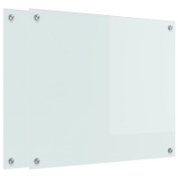 Produktbild för Köksskydd 2 pcs Vit 70 x 60 cm härdat glas