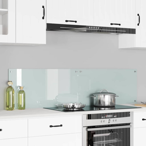 vidaXL Köksskydd 2 pcs Vit 80 x 40 cm härdat glas