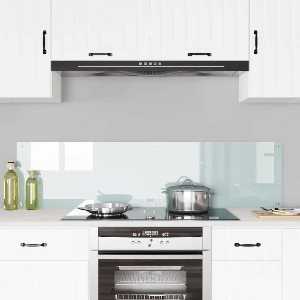 Produktbild för Köksskydd 2 pcs Vit 80 x 40 cm härdat glas