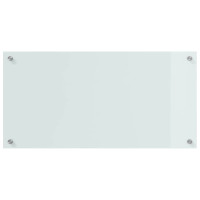 Produktbild för Köksskydd 2 pcs Vit 80 x 40 cm härdat glas