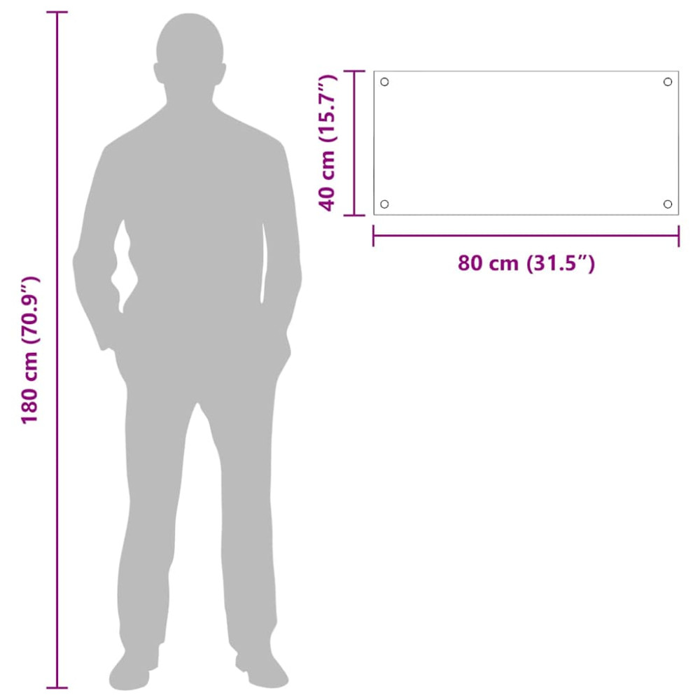 Produktbild för Köksskydd 2 pcs Vit 80 x 40 cm härdat glas