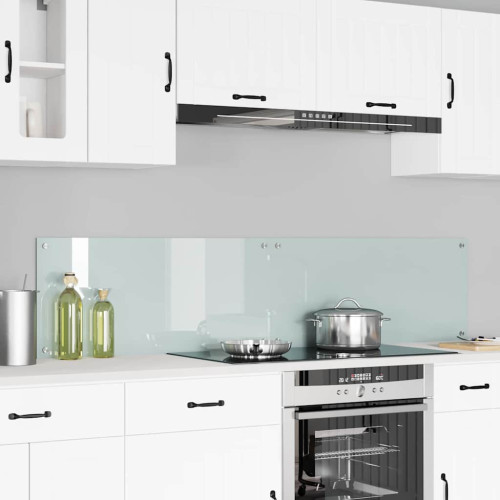 vidaXL Köksskydd 2 pcs Vit 90 x 40 cm härdat glas