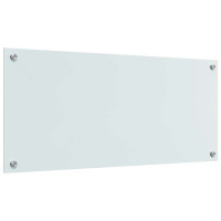 Produktbild för Köksskydd 2 pcs Vit 90 x 40 cm härdat glas