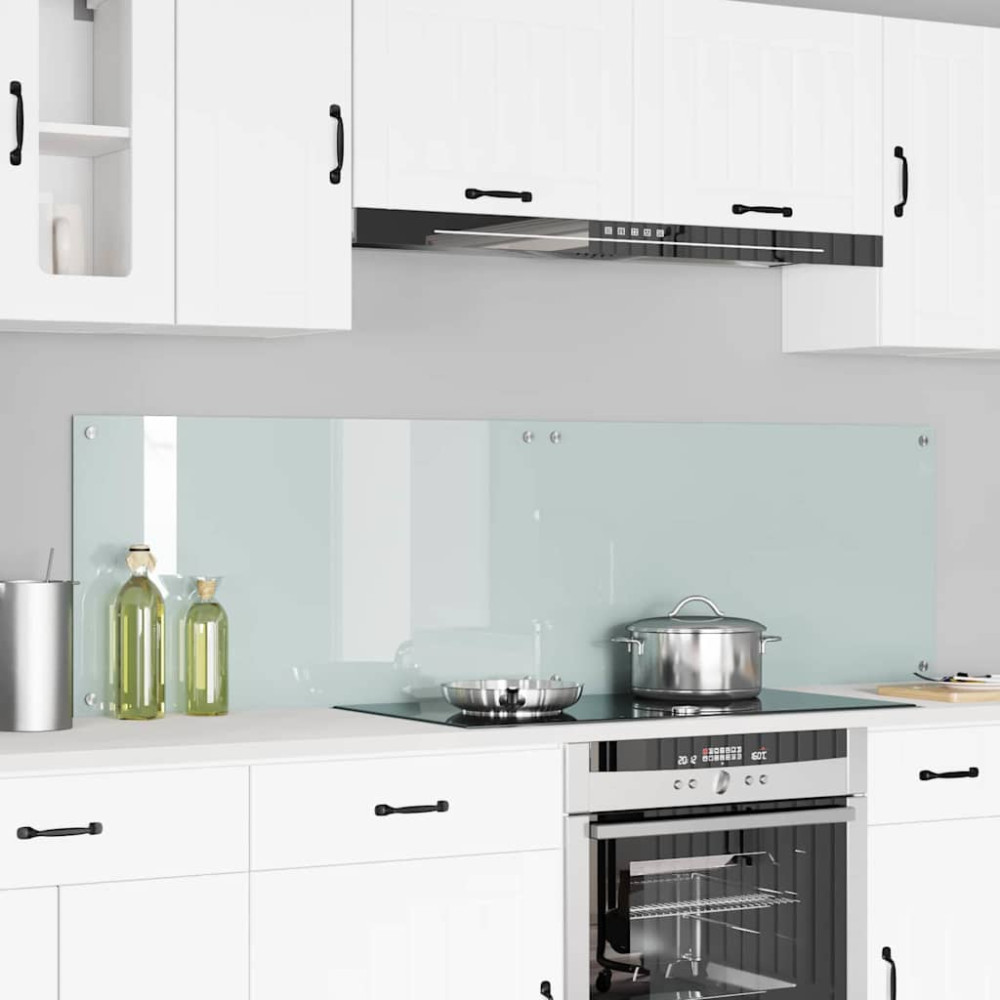 Produktbild för Köksskydd 2 pcs Vit 90 x 50 cm härdat glas