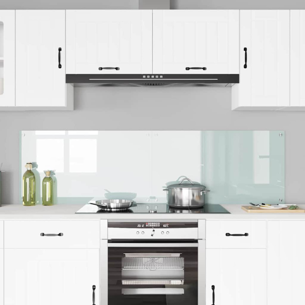 Produktbild för Köksskydd 2 pcs Vit 90 x 50 cm härdat glas