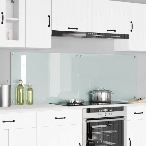 vidaXL Köksskydd 2 pcs Vit 90 x 60 cm härdat glas