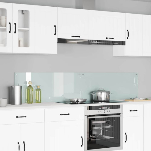 vidaXL Köksskydd 2 pcs Vit 100 x 40 cm härdat glas