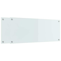 Produktbild för Köksskydd 2 pcs Vit 100 x 40 cm härdat glas