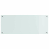 Produktbild för Köksskydd 2 pcs Vit 100 x 40 cm härdat glas