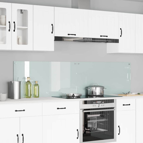 vidaXL Köksskydd 2 pcs Vit 100 x 50 cm härdat glas