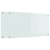 Produktbild för Köksskydd 2 pcs Vit 100 x 50 cm härdat glas