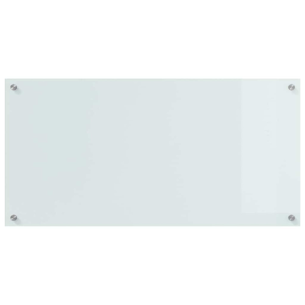 Produktbild för Köksskydd 2 pcs Vit 100 x 50 cm härdat glas