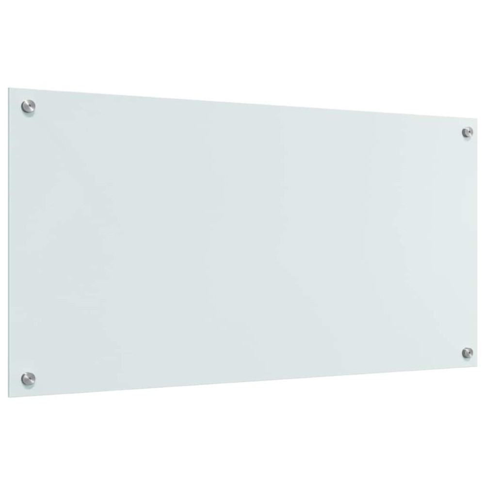 Produktbild för Köksskydd 2 pcs Vit 100 x 50 cm härdat glas