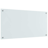 Produktbild för Köksskydd 2 pcs Vit 100 x 50 cm härdat glas