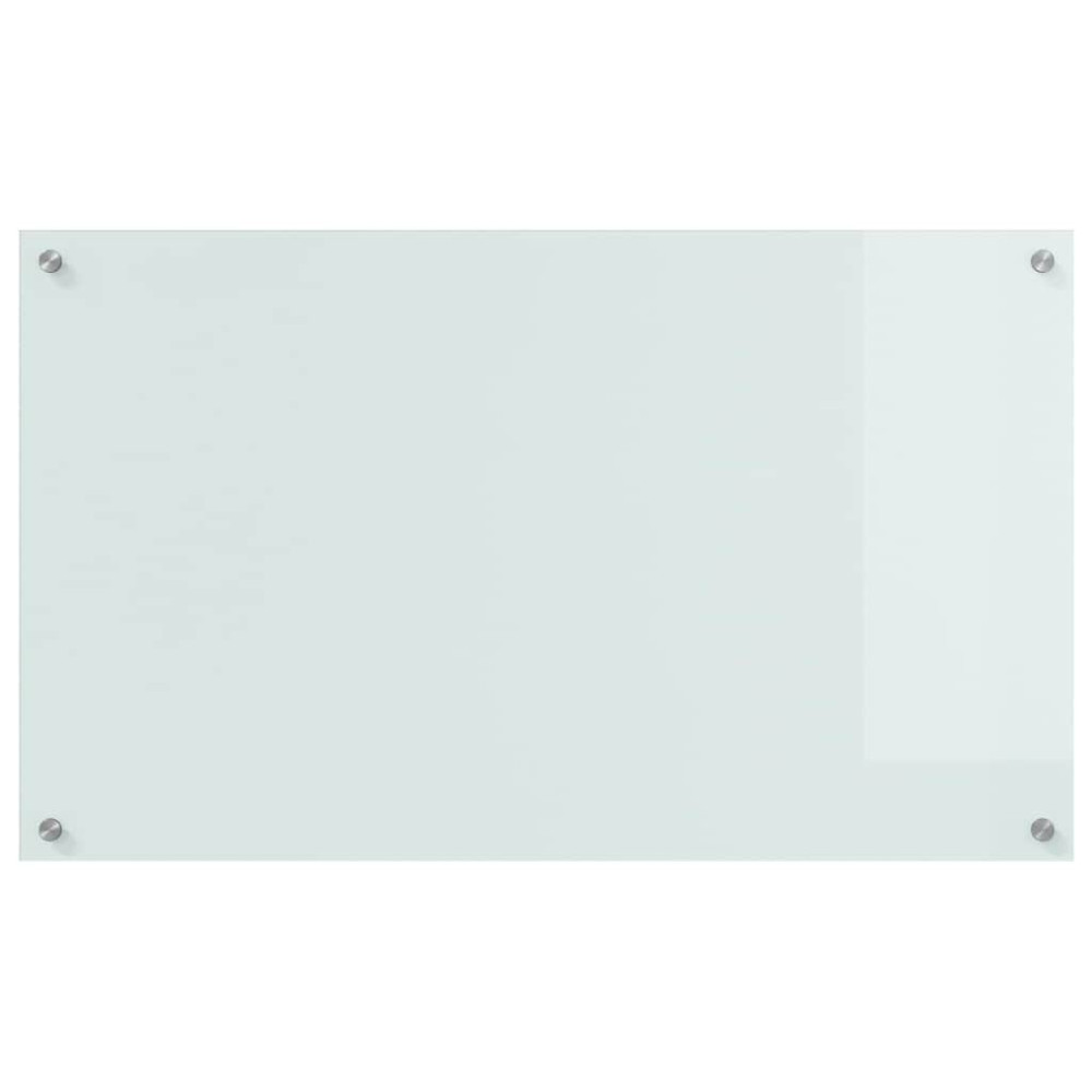 Produktbild för Köksskydd 2 pcs Vit 100 x 60 cm härdat glas