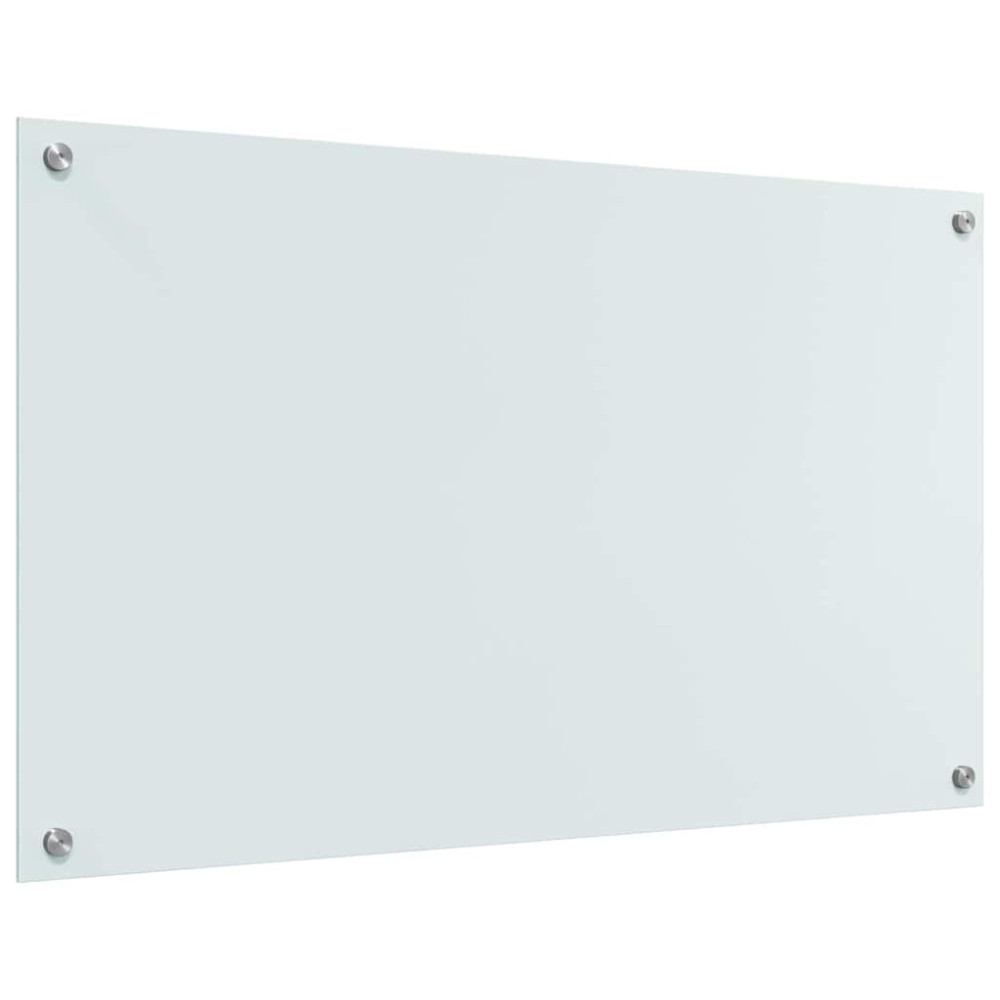 Produktbild för Köksskydd 2 pcs Vit 100 x 60 cm härdat glas