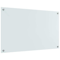 Produktbild för Köksskydd 2 pcs Vit 100 x 60 cm härdat glas