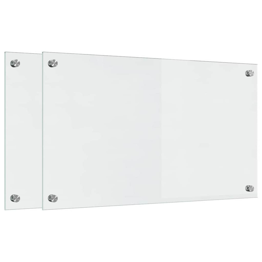 Produktbild för Köksskydd 2 pcs Transparent 70 x 40 cm härdat glas