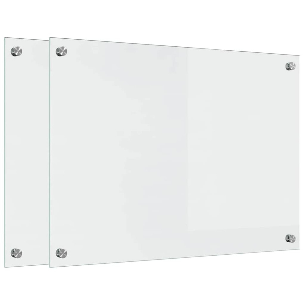 Produktbild för Köksskydd 2 pcs Transparent 70 x 50 cm härdat glas