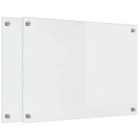 Produktbild för Köksskydd 2 pcs Transparent 70 x 50 cm härdat glas