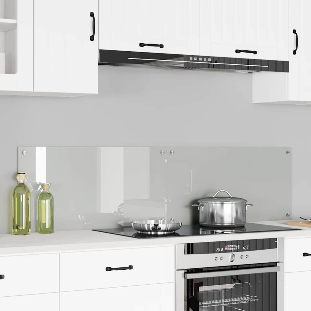 Produktbild för Köksskydd 2 pcs Transparent 80 x 40 cm härdat glas
