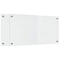 Produktbild för Köksskydd 2 pcs Transparent 80 x 40 cm härdat glas
