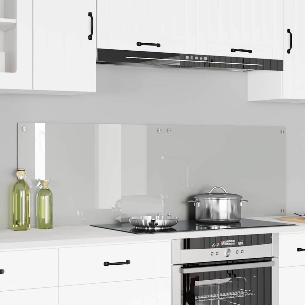 Produktbild för Köksskydd 2 pcs Transparent 80 x 50 cm härdat glas