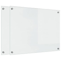 Produktbild för Köksskydd 2 pcs Transparent 80 x 60 cm härdat glas