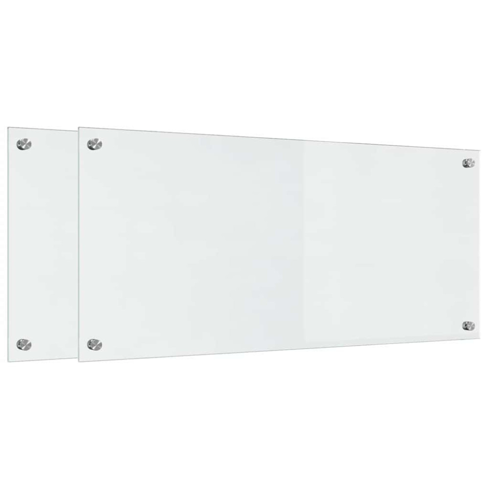 Produktbild för Köksskydd 2 pcs Transparent 90 x 40 cm härdat glas