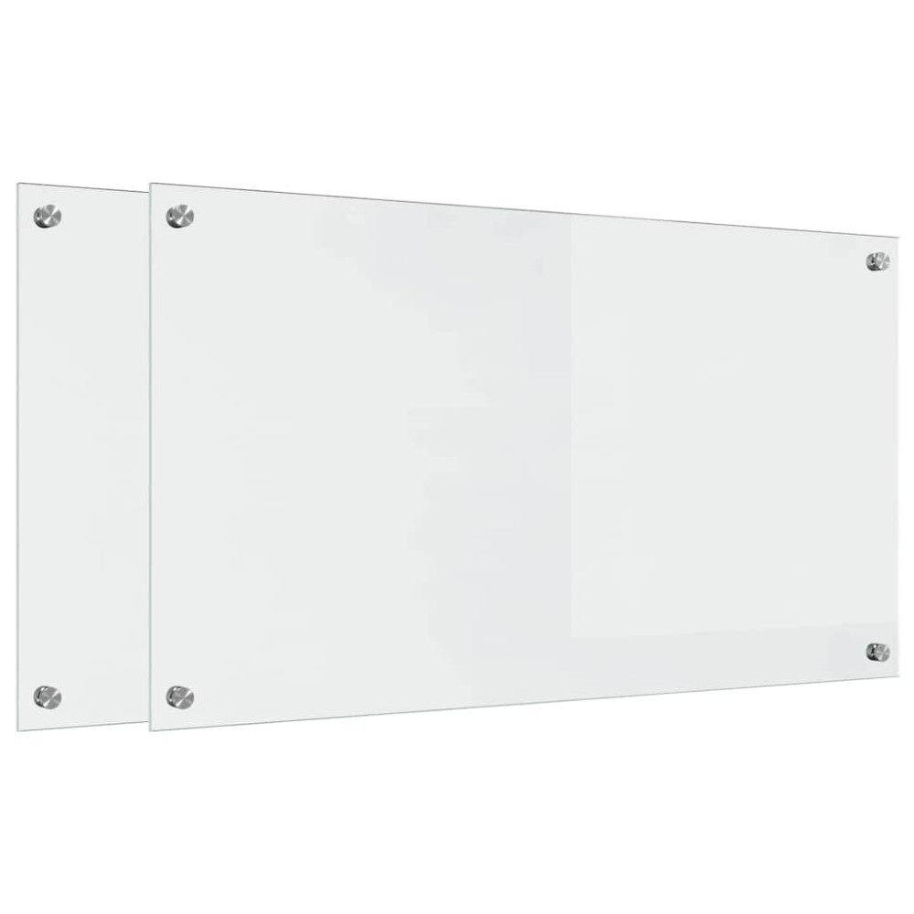 Produktbild för Köksskydd 2 pcs Transparent 90 x 50 cm härdat glas