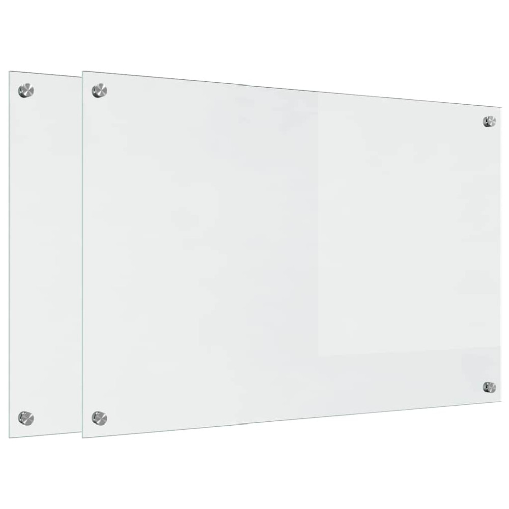 Produktbild för Köksskydd 2 pcs Transparent 90 x 60 cm härdat glas
