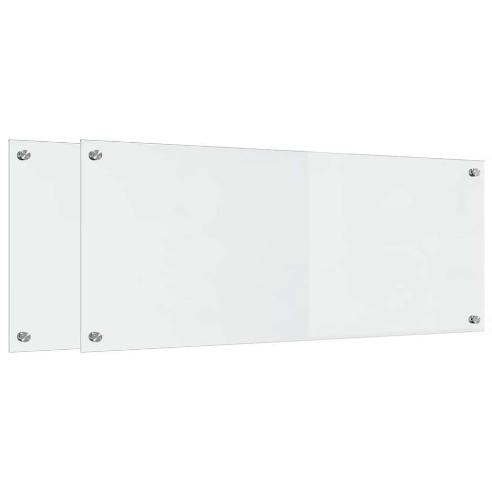 Produktbild för Köksskydd 2 pcs Transparent 100 x 40 cm härdat glas