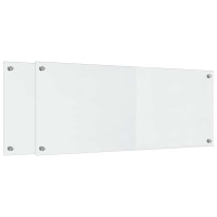 Produktbild för Köksskydd 2 pcs Transparent 100 x 40 cm härdat glas