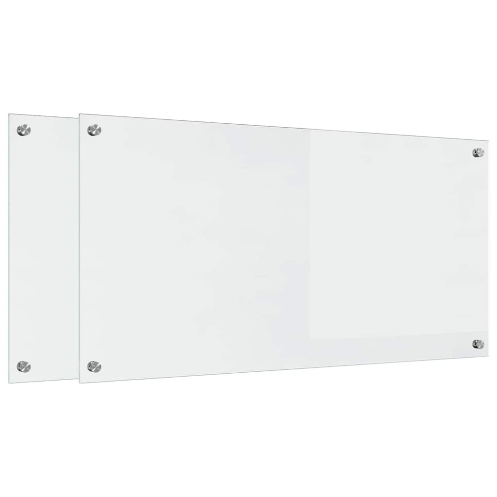Produktbild för Köksskydd 2 pcs Transparent 100 x 50 cm härdat glas