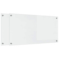 Produktbild för Köksskydd 2 pcs Transparent 100 x 50 cm härdat glas