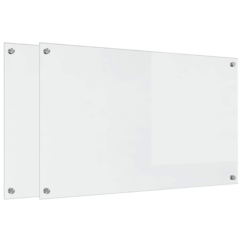 Produktbild för Köksskydd 2 pcs Transparent 100 x 60 cm härdat glas