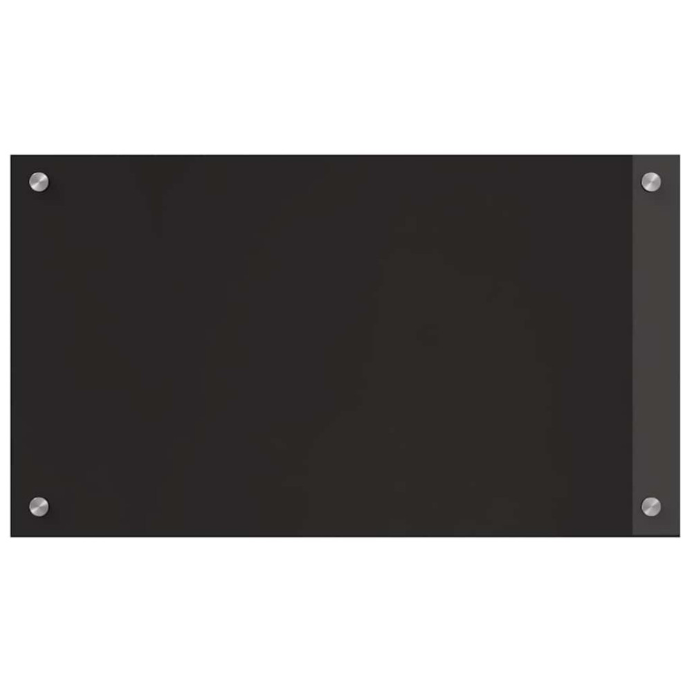 Produktbild för Köksskydd 2 pcs Svart 70 x 40 cm härdat glas