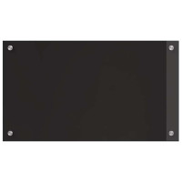 Produktbild för Köksskydd 2 pcs Svart 70 x 40 cm härdat glas